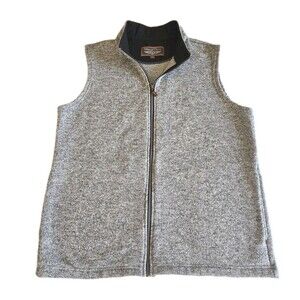 Men’s Large Gray Full Zip Knit Sweater Jacket Soft Luxe Casual SZ L